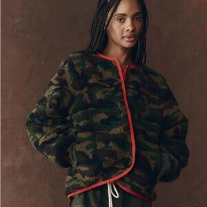 The GREAT Reversible Plush Bomber. Camo and Hot Red. Size 3 (Large).